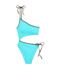 Сдельный ассиметричный купальник-монокини Victoria's Secret Swim art802498 (Голубой, размер M)