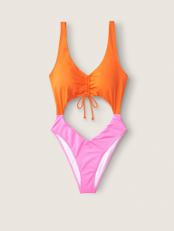 Сдельный купальник Victoria's Secret Pink art644413 (Оранжевый/Розовый, размер XS)