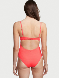 Сдельный купальник Victoria's Secret закрытый с Push-Up 1159787666 (Коралловый, L)