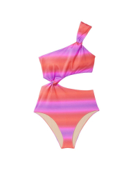 Сдельный купальник Victoria's Secret на одно плечо 1159788081 (Розовый, M)