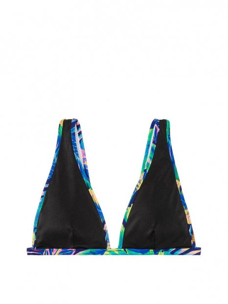 Черно-синий топ купальника Victorias Secret Swim art765418 (размер XS)