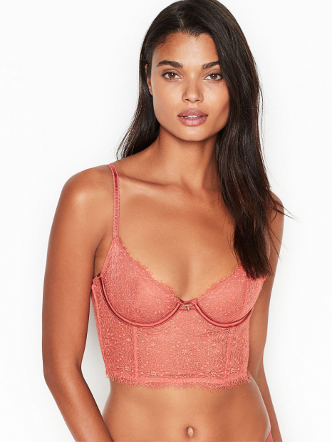 Мереживний бюстгальтер ліф полуграция Victorias Secret art827976 (Рожевий, розмір 36DD)