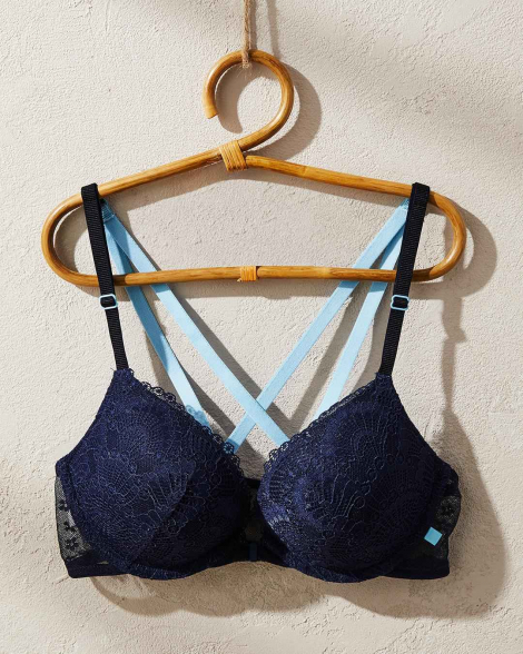 Бюстгальтер лиф с push up Victoria's Secret 1159757558 (Синий, 32C)