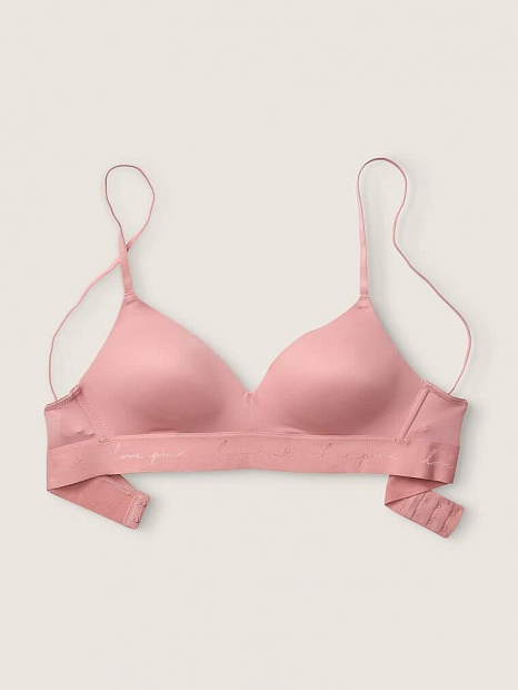 Бюстгальтер Victoria's Secret PINK с пуш ап без косточек 1159759187 (Розовый, 34A)