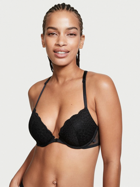 Кружевной бюстгальтер push up Victoria's Secret 1159764975 (Черный, 32B)