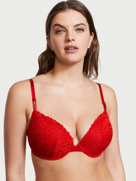 Кружевной бюстгальтер Victoria's Secret лиф 1159770831 (Красный, 40D)