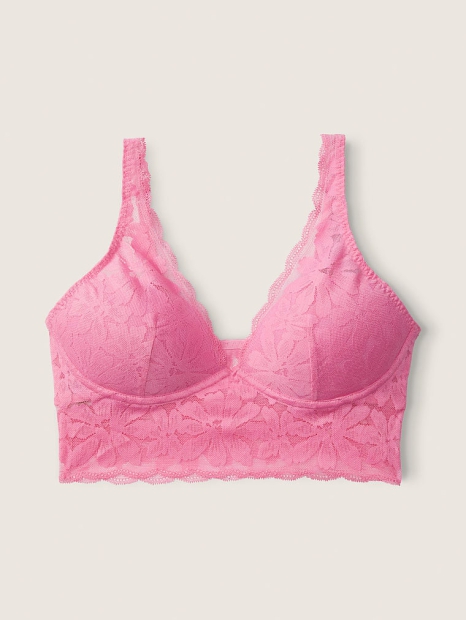 Кружевной бралетт Victoria's Secret PINK лиф-топ 1159802433 (Розовый, XS)