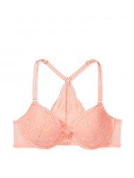 Шикарный бюстгальтер Victoria's Secret кружевной push up 1159765736 (Персиковый, 36D)