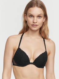 Кружевной бюстгальтер push up Victoria's Secret 1159786963 (Черный, 40D)