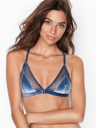 Синий вельветовый бюстгальтер Victorias Secret art677694 (размер XS)