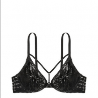 Черный кружевной бюстгальтер Victorias Secret art830493 (размер 32А)