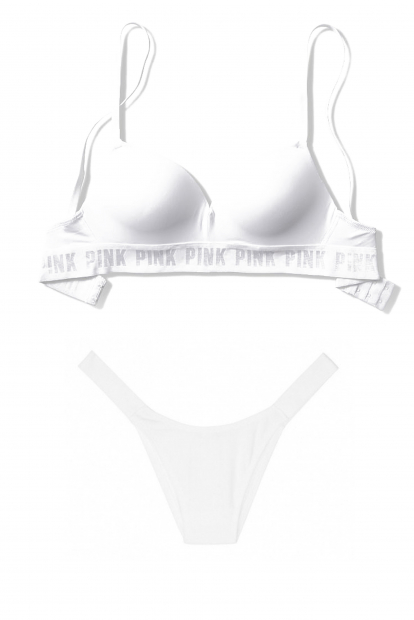 Эффектный комплект белья Victoria's Secret art689116 (Белый, размер 34A)