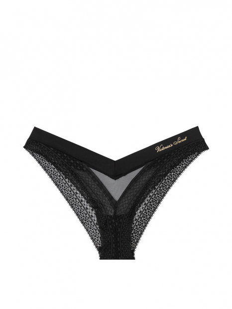 Комплект белья Victoria's Secret лиф и трусики art951350 (Черный, размер 38C)