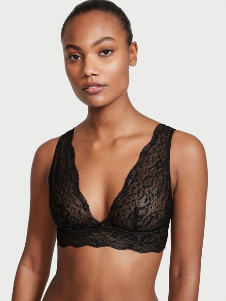 Кружевной комплект Victoria's Secret лиф и трусики 1159759757 (Черный, XL)