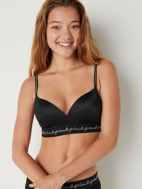 Эффектный комплект белья Victoria's Secret бесшовный лиф 1159759950 (Черный, 38DD)