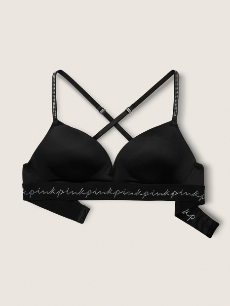 Эффектный комплект белья Victoria's Secret бесшовный лиф 1159759950 (Черный, 38DD)