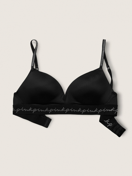 Эффектный комплект белья Victoria's Secret бесшовный лиф 1159759950 (Черный, 38DD)