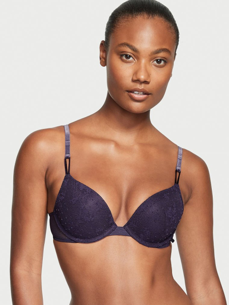 Комплект белья Victoria's Secret бюст Push Up и стринги 1159771010 (Фиолетовый, 34B/S)