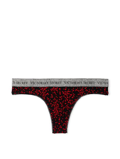 Шикарный комплект белья Victoria's Secret бюст и трусики тонг 1159787312 (Черный, 34C/M)