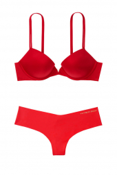 Комплект нижньої білизни Victorias Secret ліф і трусики art854447 (Червоний, розмір 36DD)