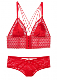 Комплект білизни ліф і трусики Victorias Secret art186671 (Червоний, розмір S)