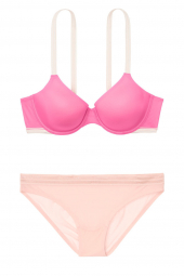 Эффектный комплект белья Victoria's Secret art151024 (Розовый, размер 34D)