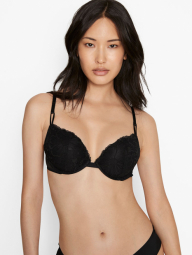 Кружевной комплект белья Victoria's Secret лиф и трусики art282860 (Черный, размер 36B/M)