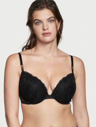 Кружевной комплект белья Victoria's Secret лиф и трусики art282860 (Черный, размер 36B/M)