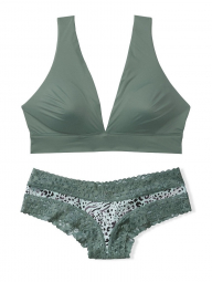 Комплект белья Victoria's Secret лиф и трусики art177540 (Зеленый, размер L)