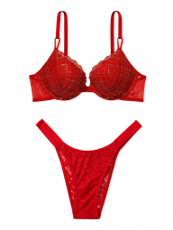 Кружевной комплект белья Victoria's Secret 1159759934 (Красный, 38B/L)
