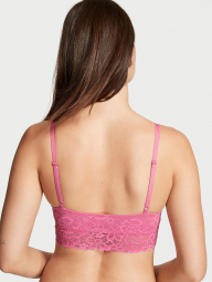 Кружевной комплект белья Victoria's Secret лиф и трусики слипы 1159779266 (Розовый, M/S)