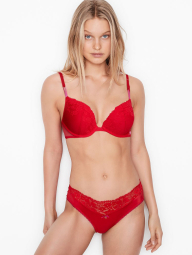 Кружевной комплект Victoria's Secret бюстгальтер и трусики 1159788914 (Красный, 40D/XXL)