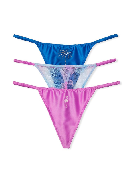 Женские трусики стринги Malibu Victoria's Secret набор 1159779701 (Разные цвета, M)