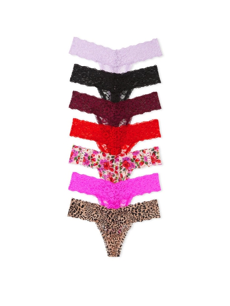 Кружевные женские трусики тонг Victoria's Secret набор 1159793647 (Разные цвета, XS)