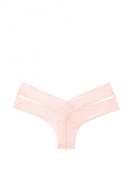 Кружевные трусики Victoria’s Secret art196087 (Персиковый, размер L)