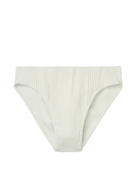 Трусики Victoria's Secret высокие в рубчик art663441 (Серый, размер M)