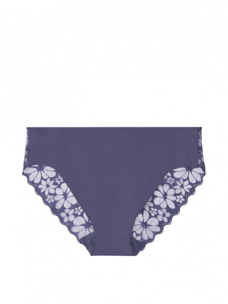 Кружевные бесшовные трусики Victoria's Secret art638534 (Синий, размер XS)