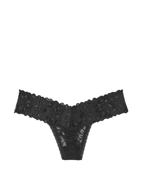 Кружевные трусики Victoria's Secret art922072 (Черный, размер M)