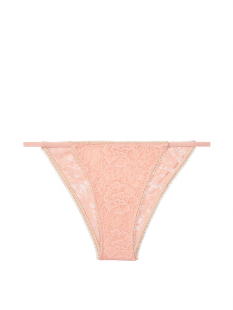 Мереживні трусики Victoria`s Secret art833801 (Персиковий, розмір XS)
