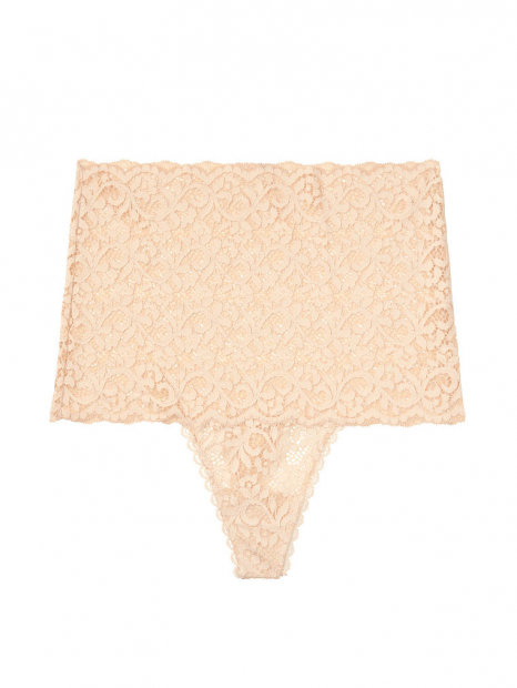 Высокие кружевные трусики Victoria's Secret art729018 (Шампань, размер XS)