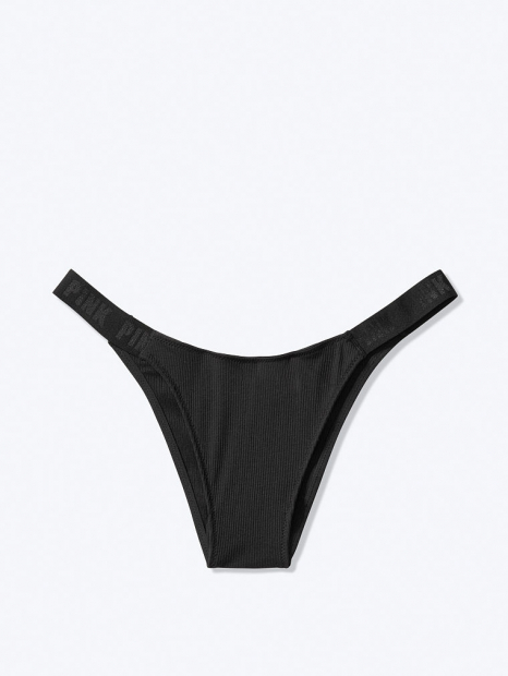 Трусики бразилиана Victoria's Secret Pink art973820 (Черный, размер L)