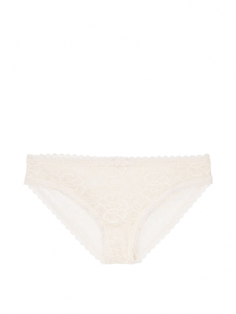Кружевные трусики бикини Victoria's Secret art959371 (Молочный, размер XS)
