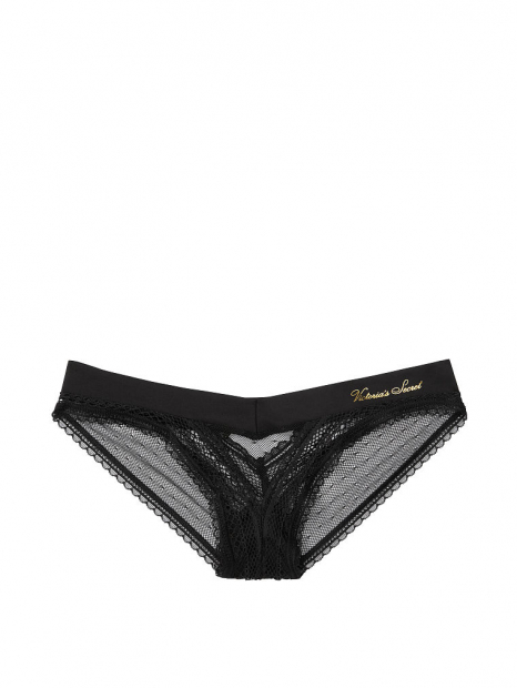 Кружевные трусики бикини Victoria's Secret art554157 (Черный, размер L)
