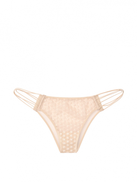 Эффектные кружевные трусики Victoria's Secret art329896 (Шампань, размер XL)