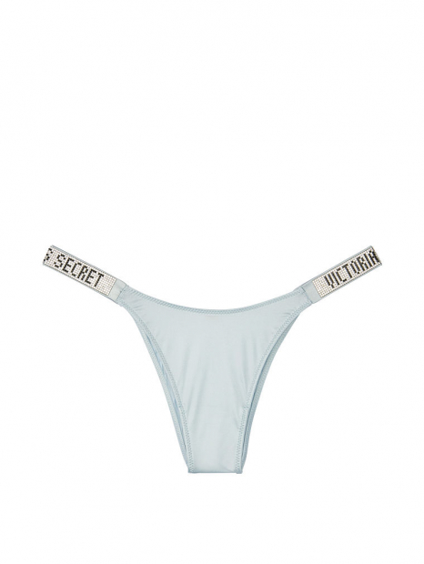 Эффектные трусики со стразами Victoria's Secret art947793 (Голубой, размер XL)