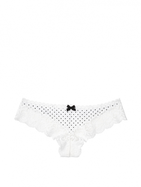 Трусики тонг с кружевом Victoria's Secret art287288 (Белый, размер XL)