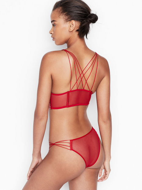 Кружевные трусики Victoria's Secret art243495 (Красный, размер XL)
