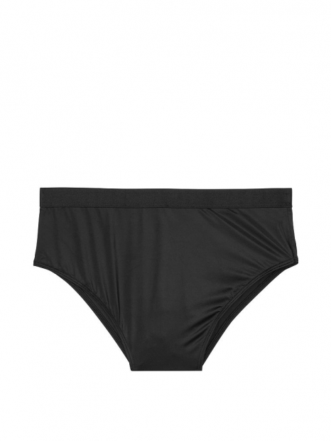 Эффектные сатиновые трусики Victoria's Secret art581463 (Черный, размер M)