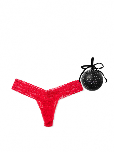 Мереживні трусики тонг Victorias Secret art307269 (Червоний, розмір One size)