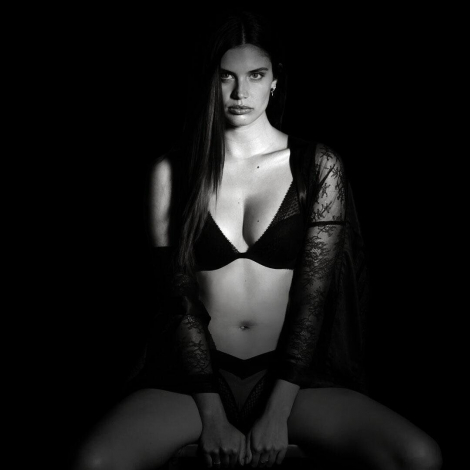 Кружевные трусики Victoria's Secret бразилиана art600330 (Черный, размер M)
